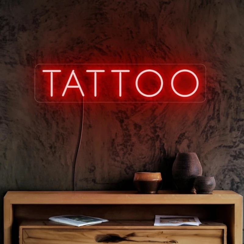 Tattoo Neon Sign LED Neon Signs for Tattoo Shop Office Wall Decor,Dimmable Led Light,Tattoo Artist Neon Sign,Tattoo Studio Decor