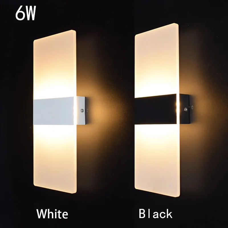 Right Angle wall lamp led acrylic 4/6/12/18W Modern simple interior bedroom living room bedside corridor Door Hotel AC90-260V