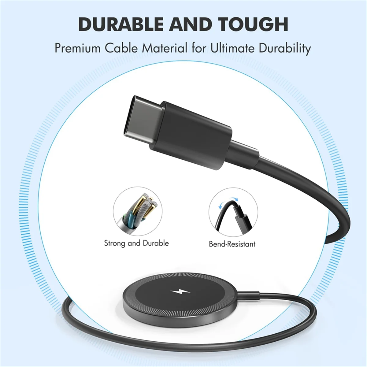 

2025+Magnetic Wireless Charger Pad,15W Fast -Safe Charging Pad for 16 16e 15 14 13 12 Series- 4 3 2 Pro