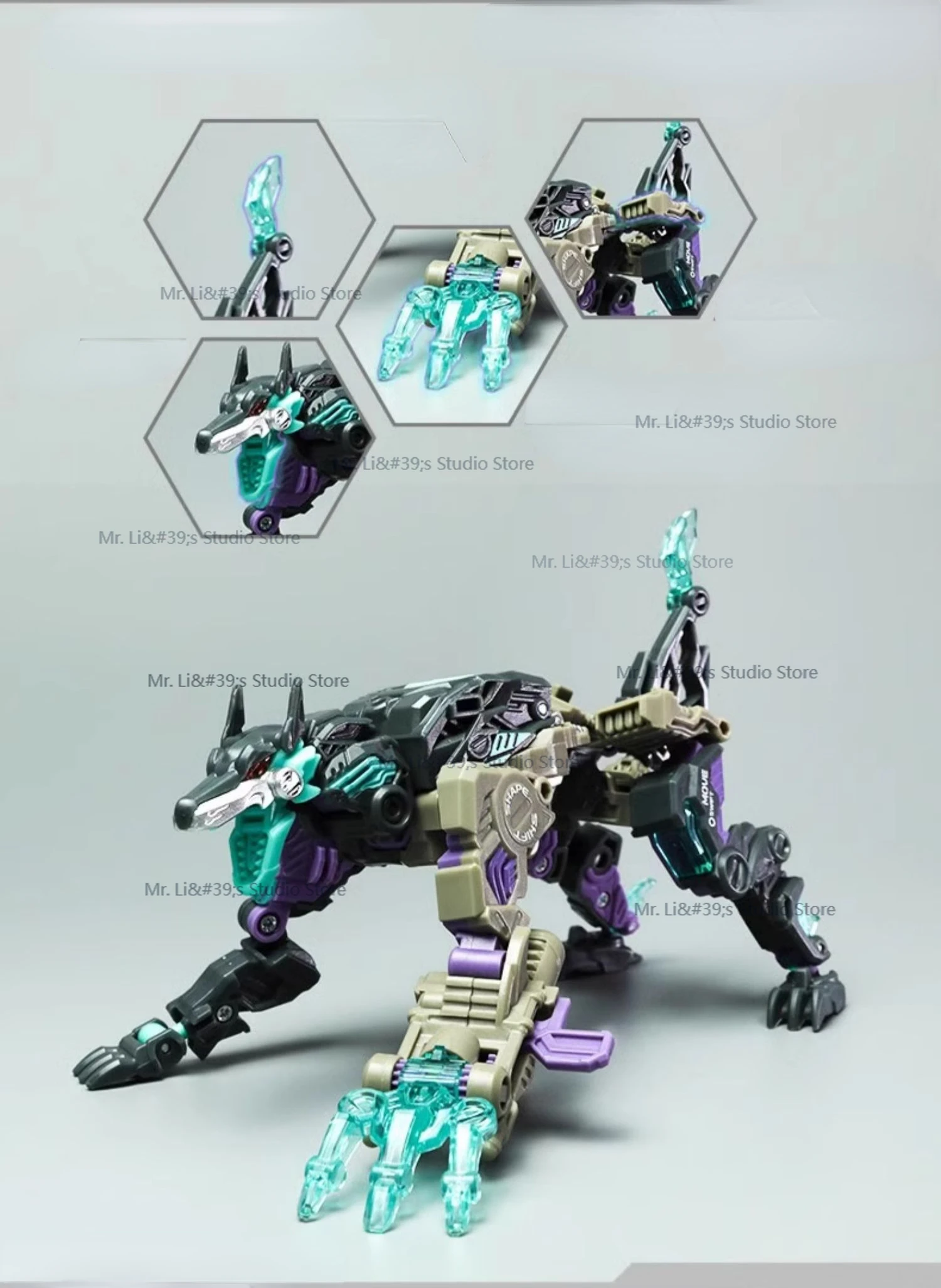 

[In Stock] Beast Box Iron Fist Wolf Claw Folded Into Square Transformed Mecha Assembly Model Toy Kids Hobby Gift