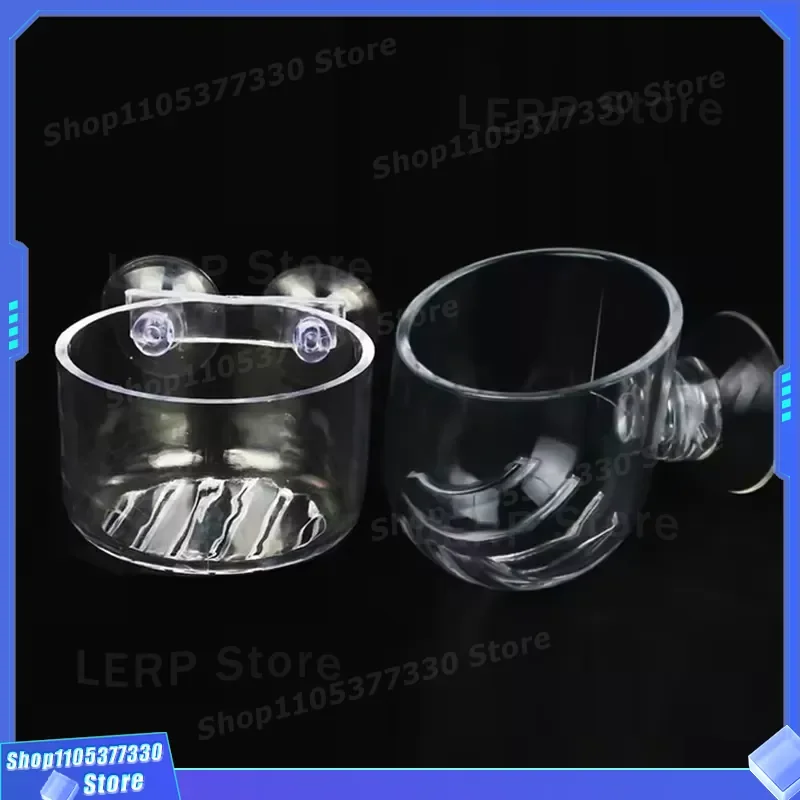 Transparent Acrylic Fish Feeding Ring Red Worm Dispenser Floating Cup for Frozen Food Small Shrimp Tank Accessory Automatic