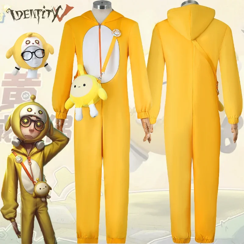 Game Identity V Lucky Guy Cosplay Costume Yellow Eggy Good Friend New Skin Jumpsuits Halloween Party Uniform Suit for Men Women