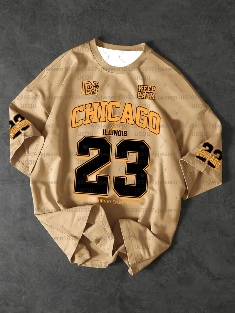 الرجال قميص رياضي شيكاغو رقم 23 طباعة تي شيرتات قصيرة الاكمام الصيف الجرافيك تي شيرت الفانيلة حجم كبير المرأة تي شيرت رياضي بلايز