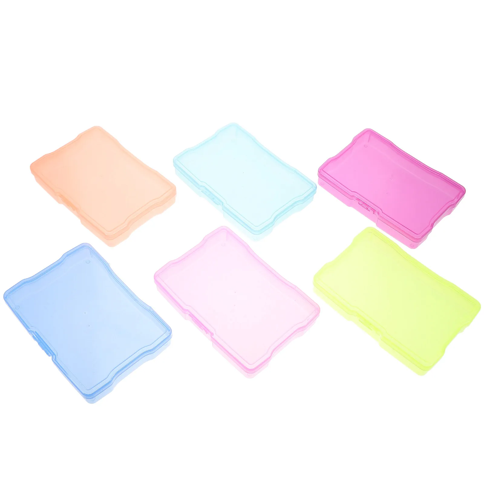 

Photo Container Plastic Organizer Box Sturdy Card Storage Holder Household Postcards Photo Case Multi Function