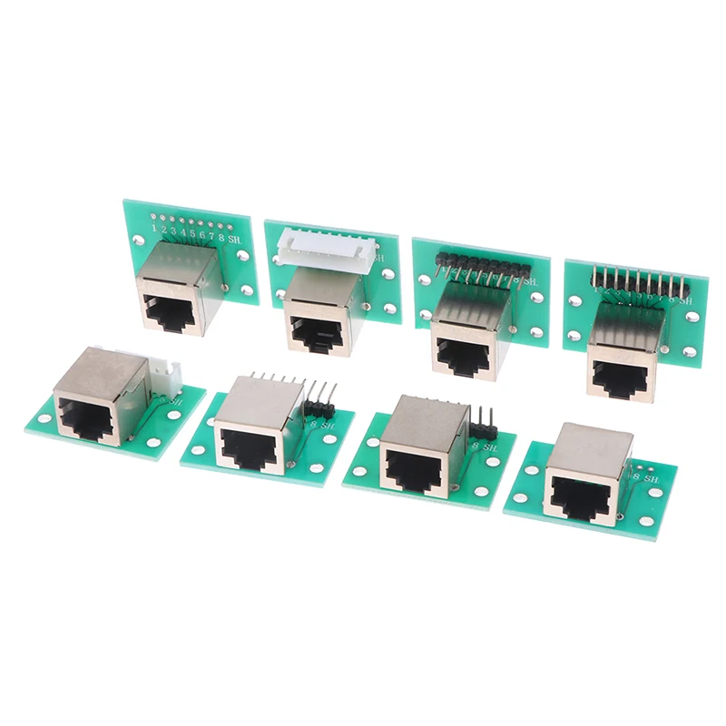 1Pcs RJ45 Adapter Boord Om XH2.54 Modulaire Ethernet Connector Adapter Network Interface + Breakout Board + Pin Header