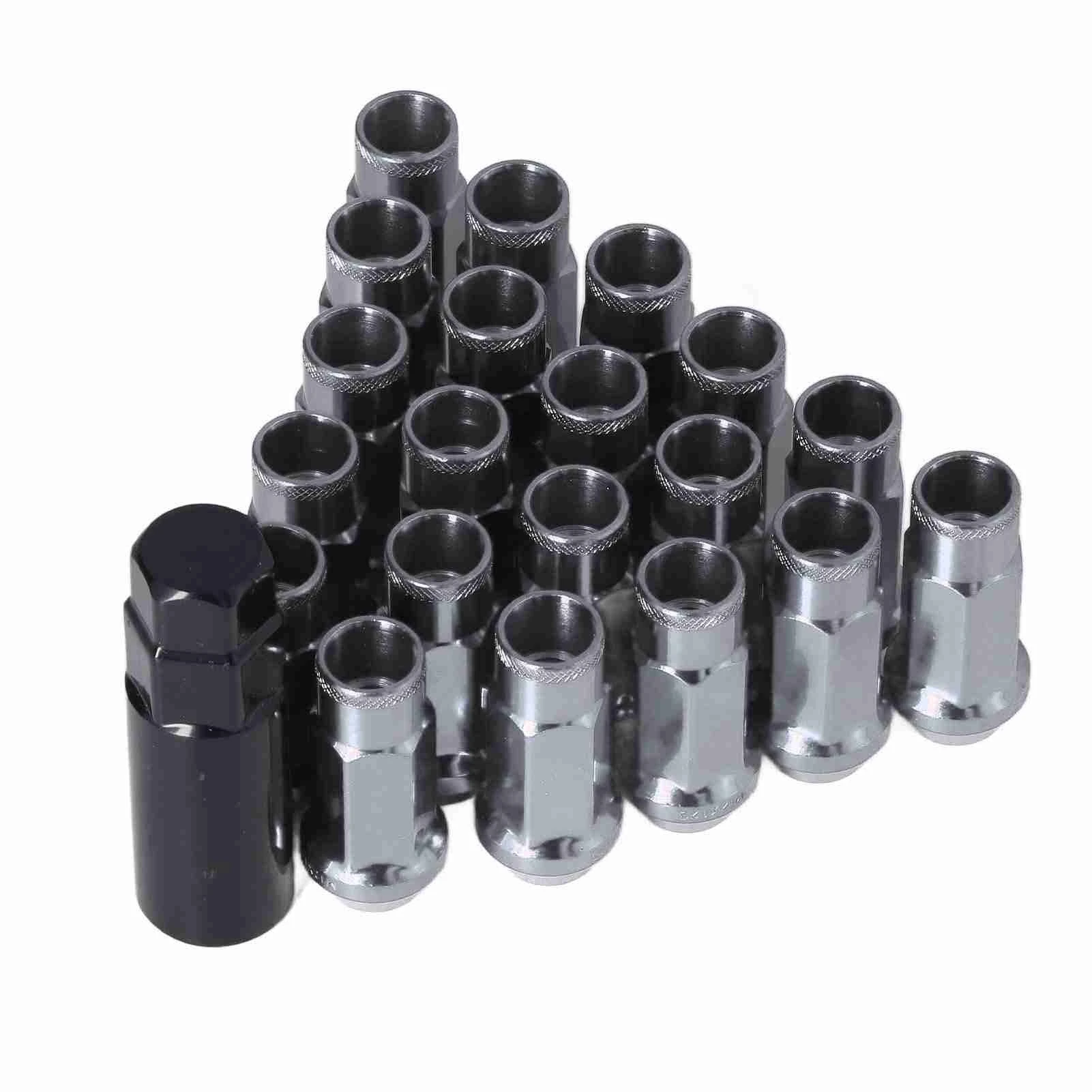 20pcs M12x1.25 Metal Wheel Lug Nuts Universal Car Accessories Replacement for Mitsubishi