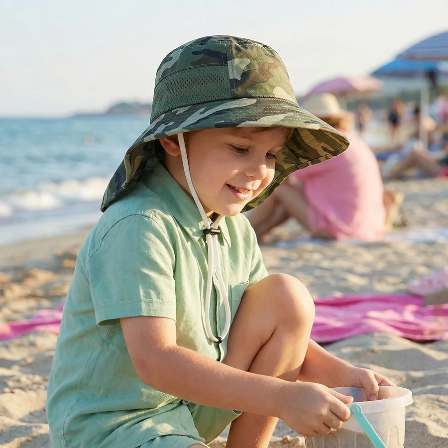 1-2 Jahre 3-5 Jahre 6-10 Jahre Kinder-Sonnenschutzhut 2026 Frühling/Sommer Leichter Bedruckter Fischerhut für Jungen und Mädchen Strand-Sonnenschutz S – Detail 4