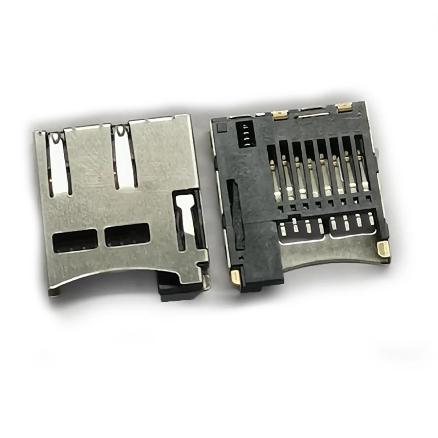 20PCS/Lot Micro TF/SD Card Holder Connector 8P/8Pin Dual-Compression-Tablet Self-Push  For Memory