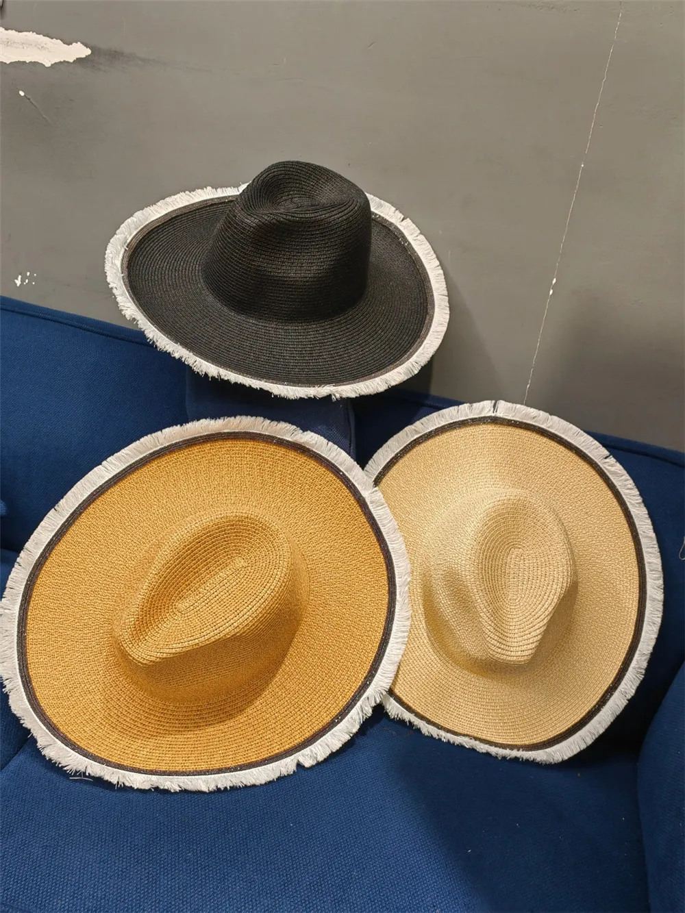 

Women's Summer Travel Beach Sun Protection Cap Large Brim Flat-Top Hat