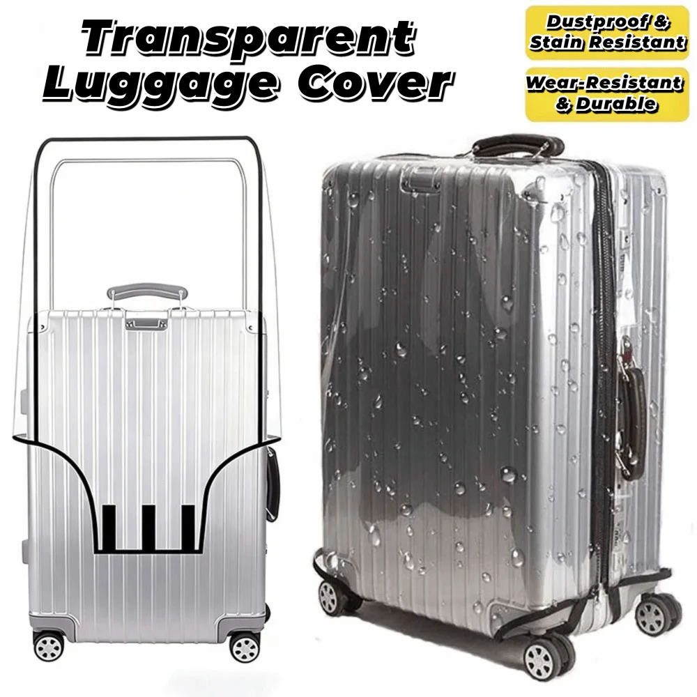 High Quality Durable Full Transparent Luggage Protector Cover Waterproof Dustproof Suitcase Cover Protector PVC Luggage Cover