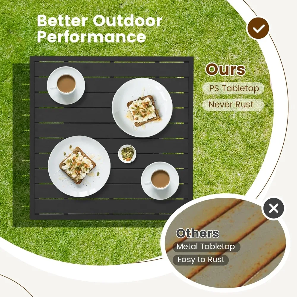 Set Bar Luar Ruangan dengan Rotan Anyaman, 4 Kursi Bar Empuk, dan Meja dengan Penyimpanan Tersembunyi untuk 5 Orang