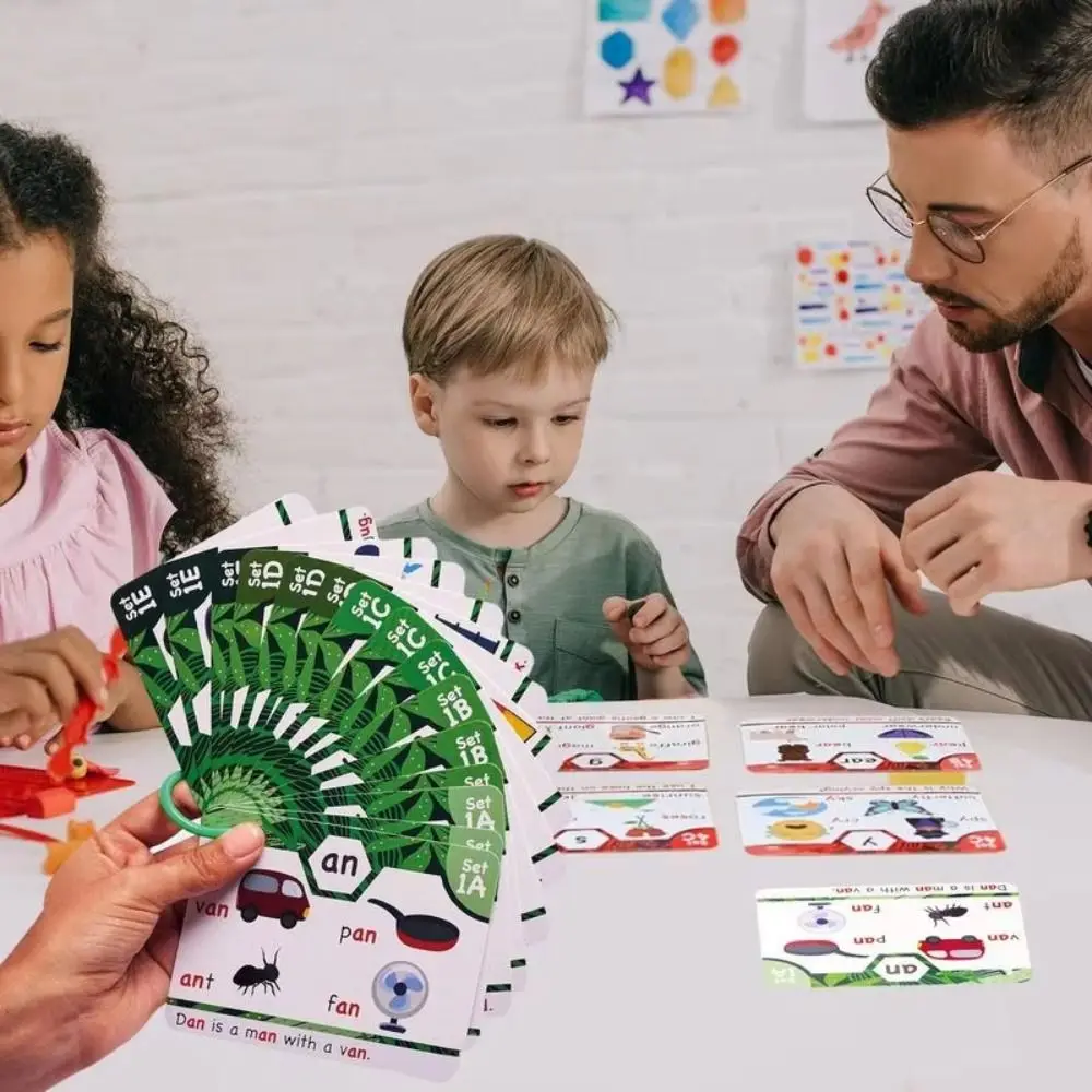 Words&Images Phonics Learning Flashcards Interactive Montessori Alphabet Learning Cards Early Educational Creative