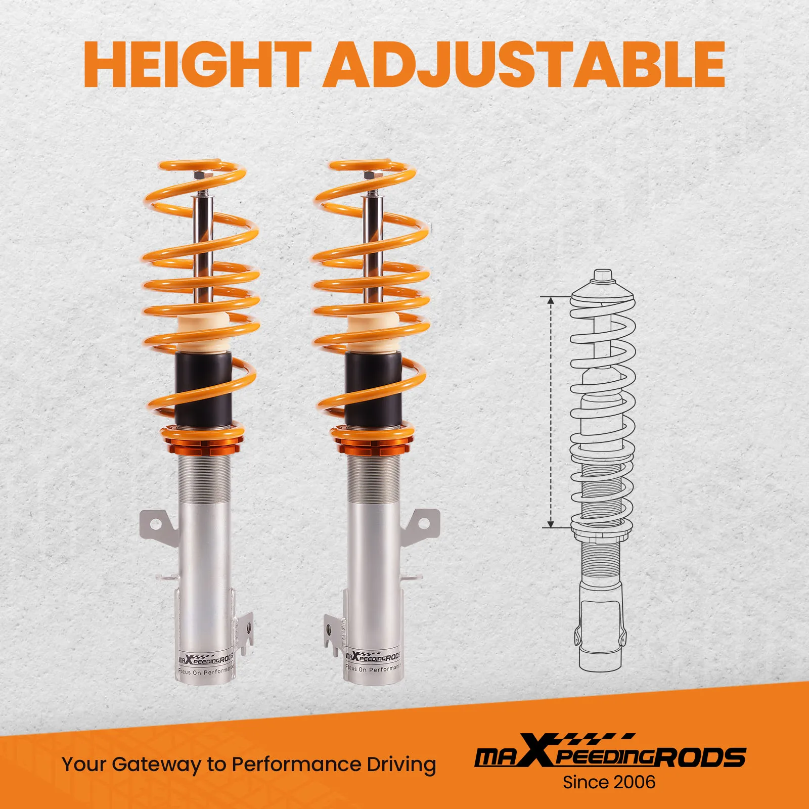 Coilovers For Ford Fiesta VII MK6 VI JA8 Shock Absorbers Shock Lowering Suspension Coil Spring Kit for Ford Fiesta MK7