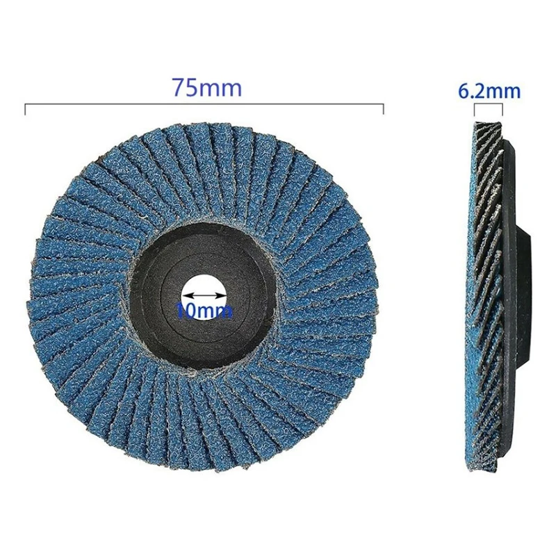 1PC 75mm 3 Inch Flat Flap Sanding Disc 80 Grit Grinding Wheels Blades Wood Cutting For Angle Grinder