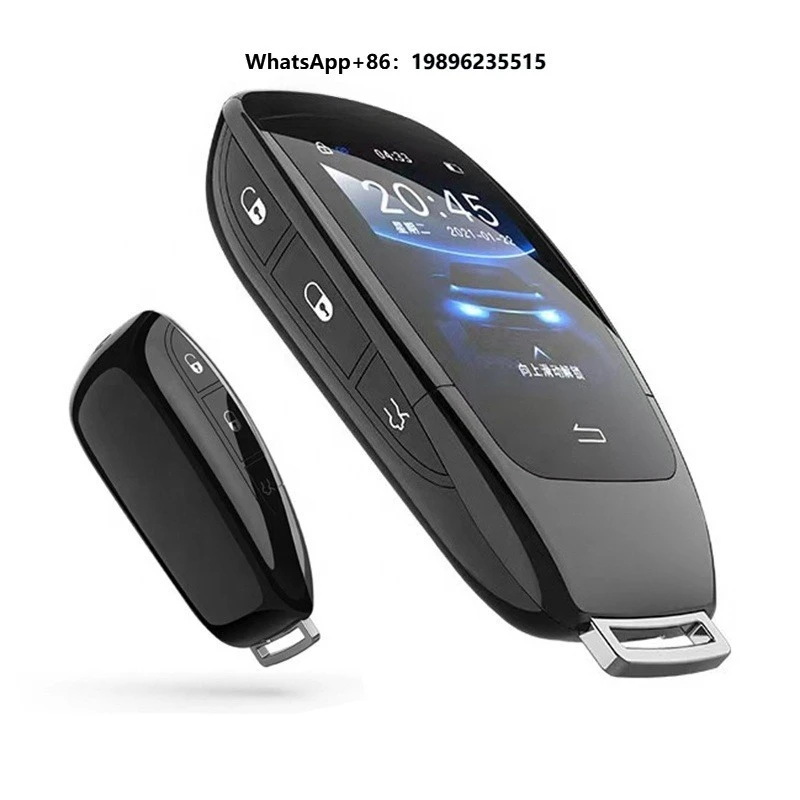 Original Smart Car Key Remote Starter with Touch LCD Keyless Entry and App Control for All Vehicles Two-Way Remote Key