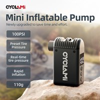 CYCLAMI Mini Portable Bicycle Pump Rechargeable Air Inflator 100 PSI Type-C Bike Accessories for Schrader Presta Tires A2 MINI