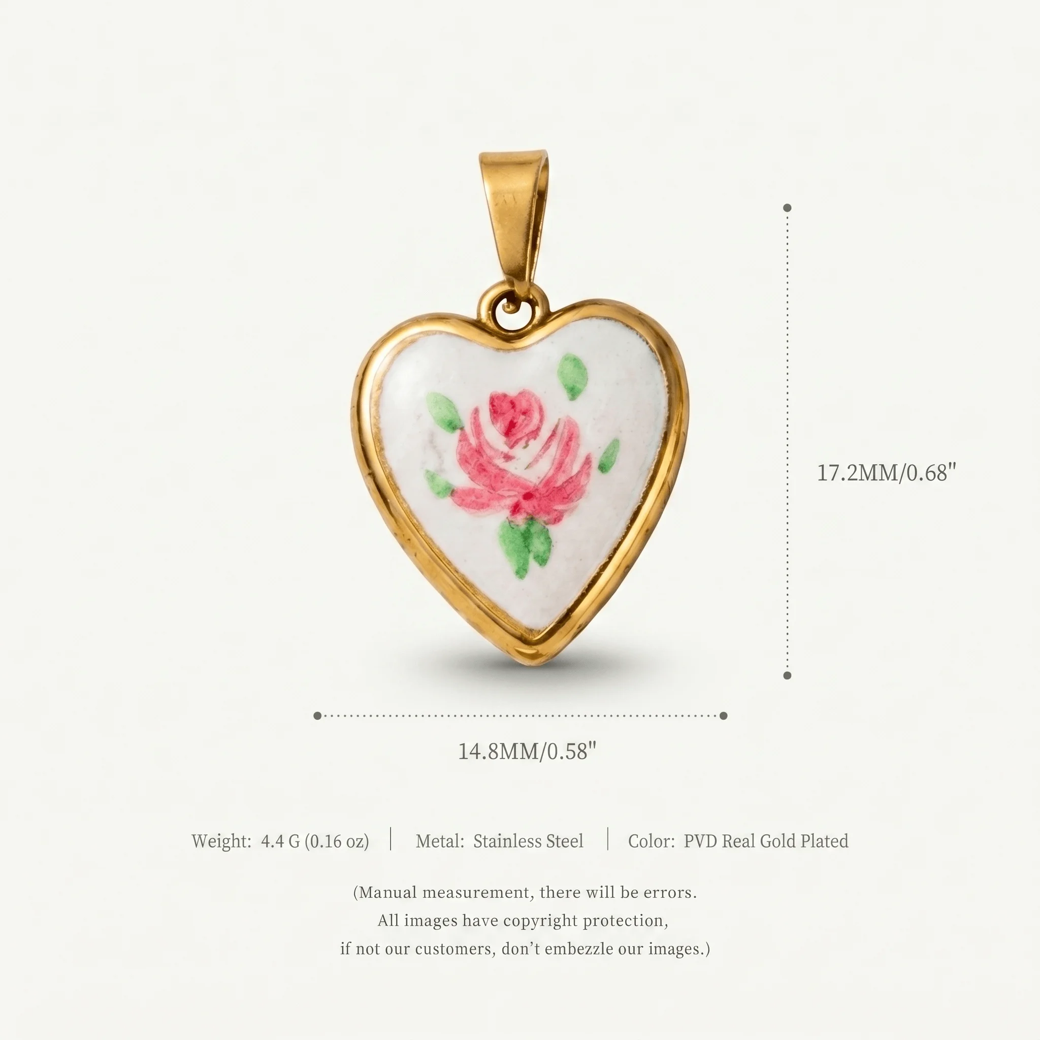 Neue beliebte geometrische herzförmige Blumen-Tropfen-Ölmalerei DIY-Anhänger Charms Schmuckherstellung – Detail 5