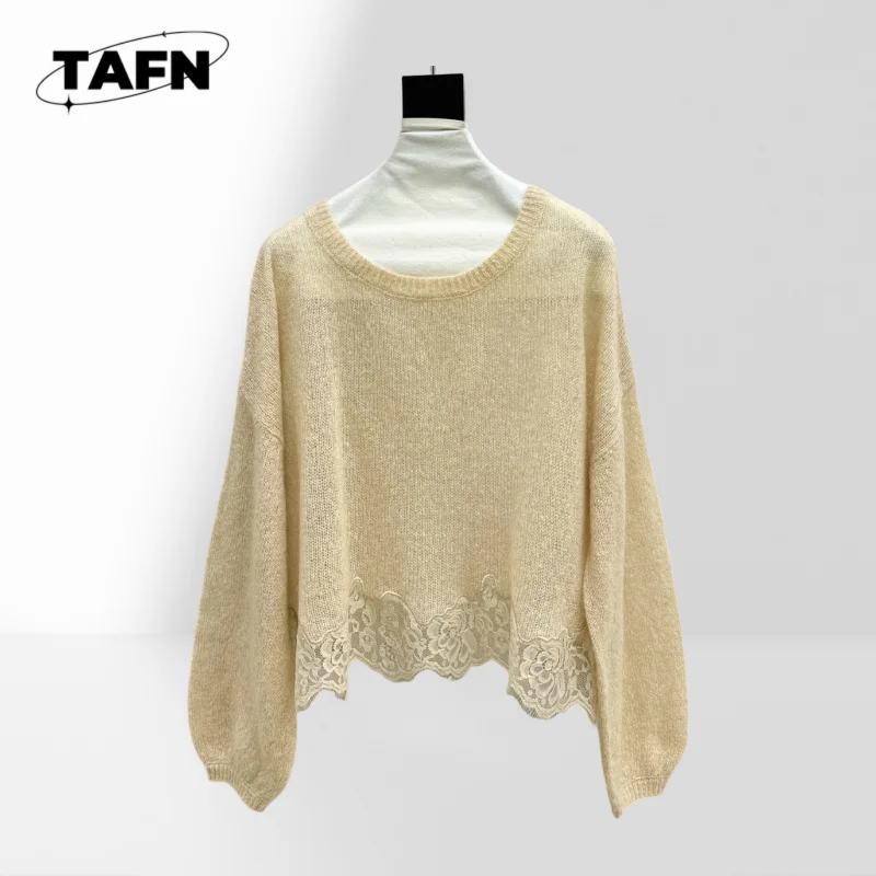 

Классический шерстяной свитер для женщин, простой и элегантный дизайн для зимней одежды. Модный однотонный вязаный свитер для женщин, уютный AK0502.