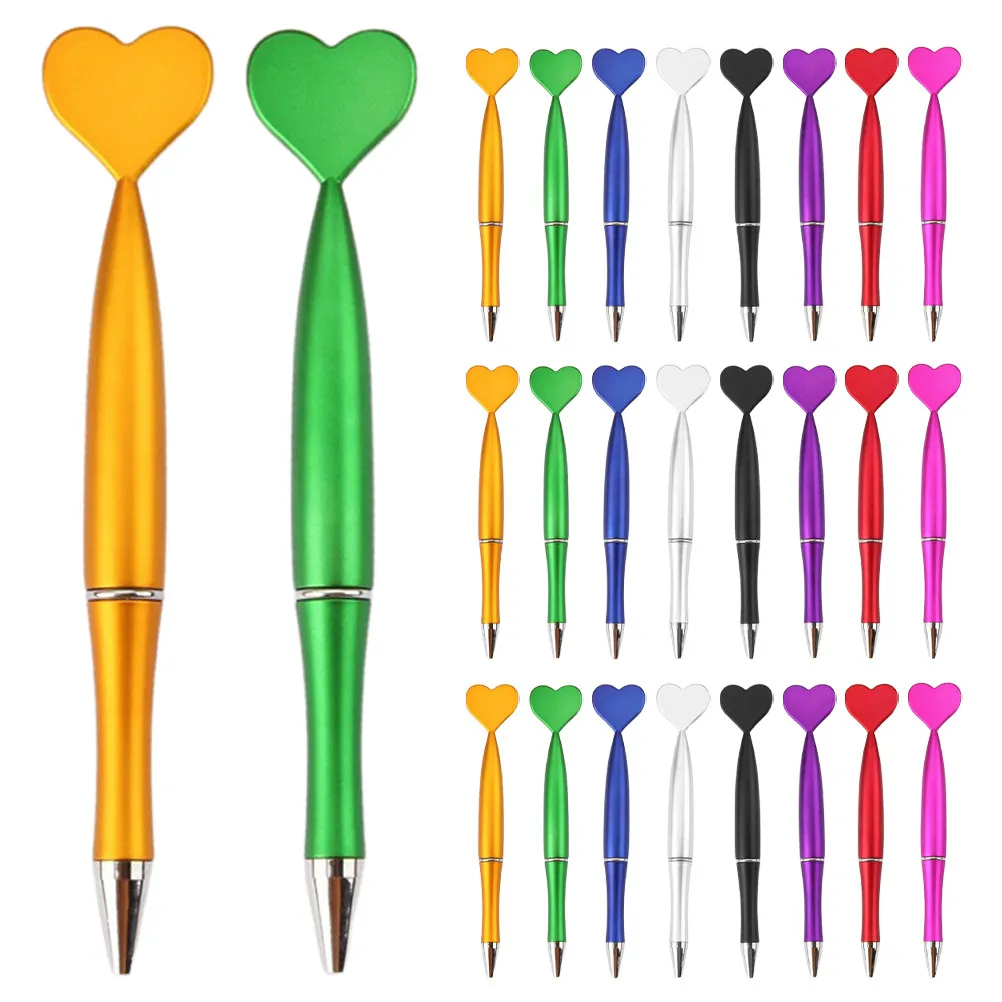 

40 шт. ручек-шариковых в форме сердца из АБС-пластика, без запаха, безопасные для взрослых и детей, гелевые чернила 1,0 мм, быстросохнущие, для рисования, письма и заметок