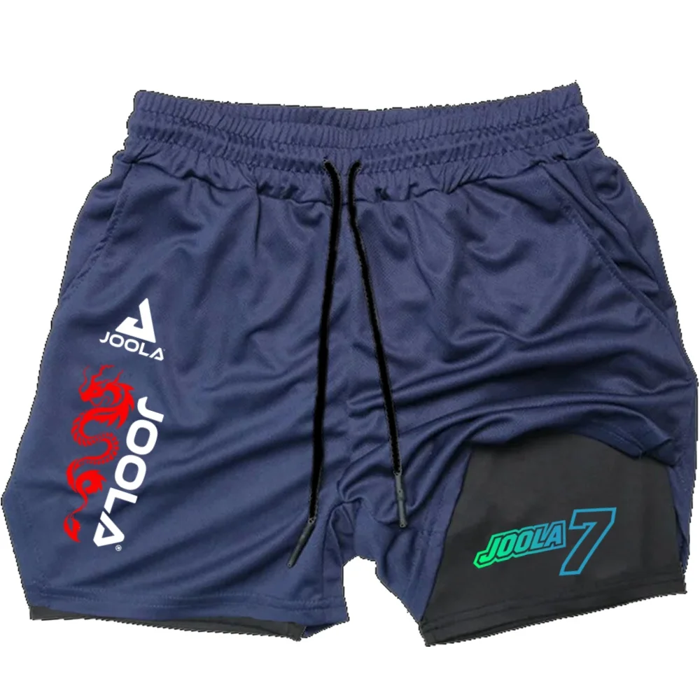 

N Dragon Print JOOLA Black Sports Shorts Quick Dry Elastic Waist Gym Running Training Casual Shorts