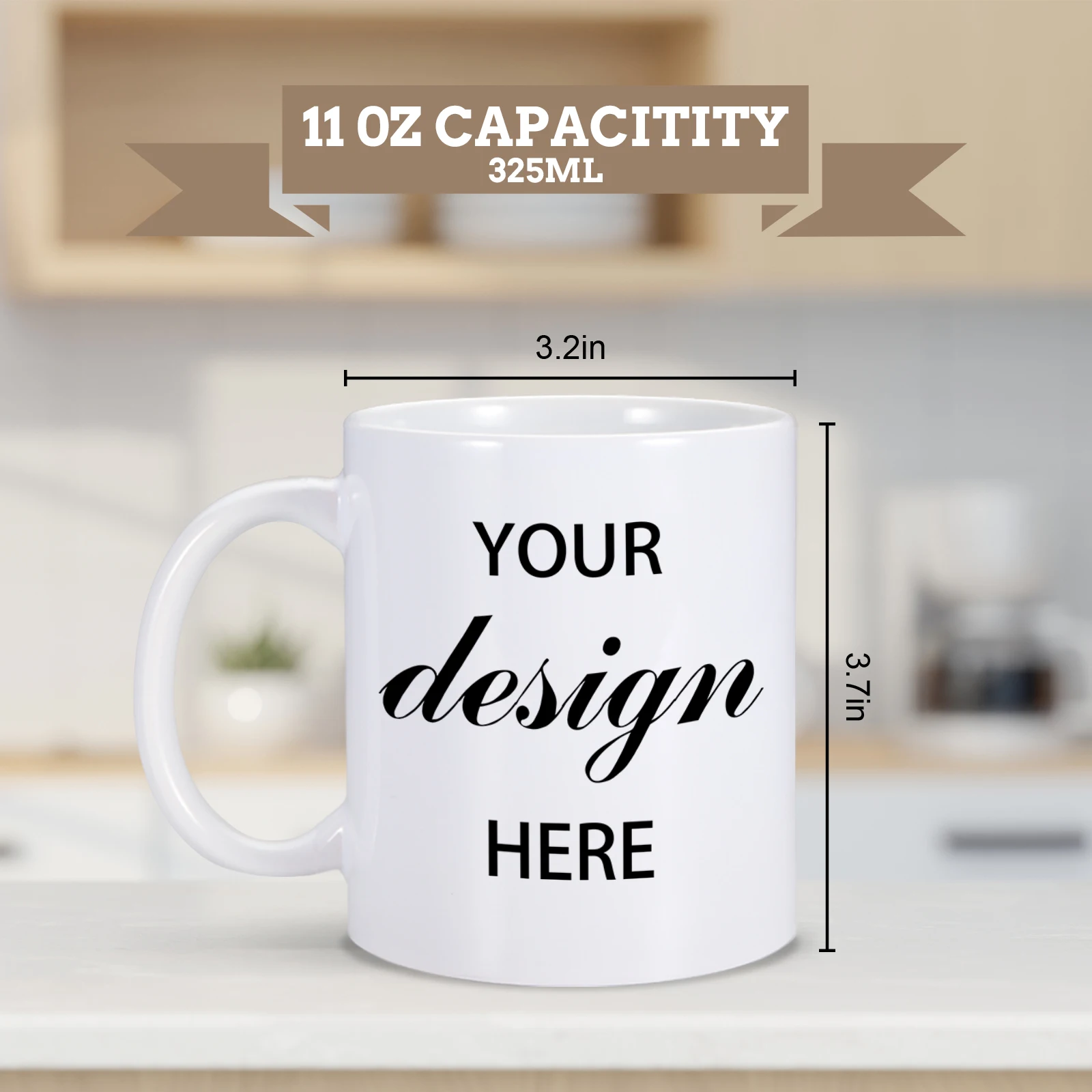 Custom Your Text Image Logo Mug Office Coffee Cups 11 oz Funny Ceramic Tea Water Mugs Novelty Drinkware for Coworker Women Men