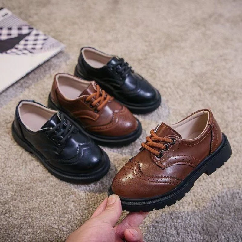 Kids Leather Shoes British Style Soft Sole Formal Shoes for Boys Girls Spring Autumn New Arrival Performance School Casual Wear​