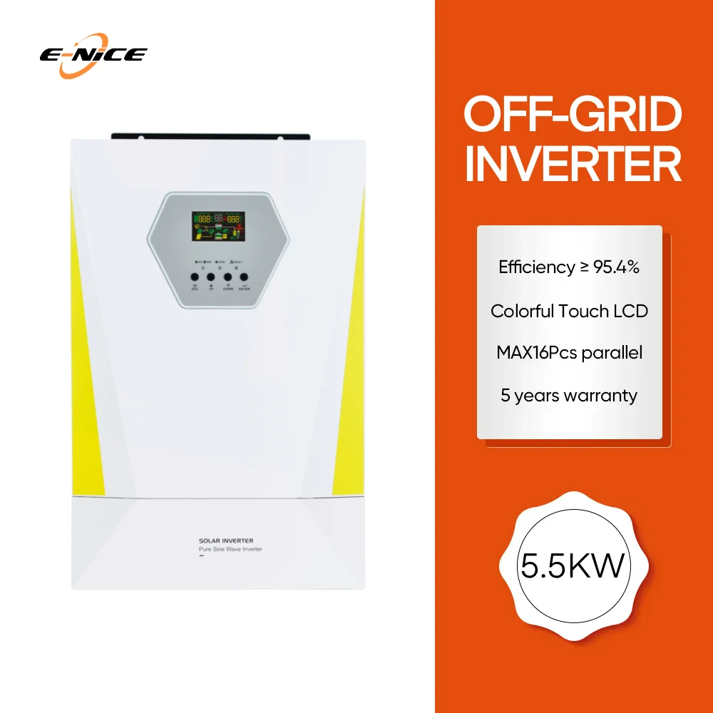 E-Nice Off Grid Solar Power System 5KW 10KW Solar Panels With Battery and Inverter Complete Kit Hybrid Solar Energy System