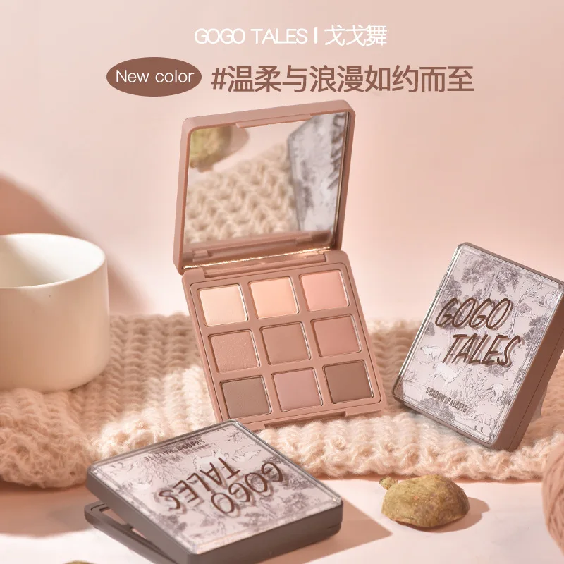 

GOGOTALES wilderness eyeshadow palette gold foil coffee palette earthy milk tea color matte pearlescent eyeshadow