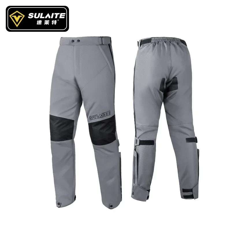 Sulaite Winter Waterproof Motorcycle Pants Quick Release Biker Overpants Windproof Warm Moto Trousers CE Protector