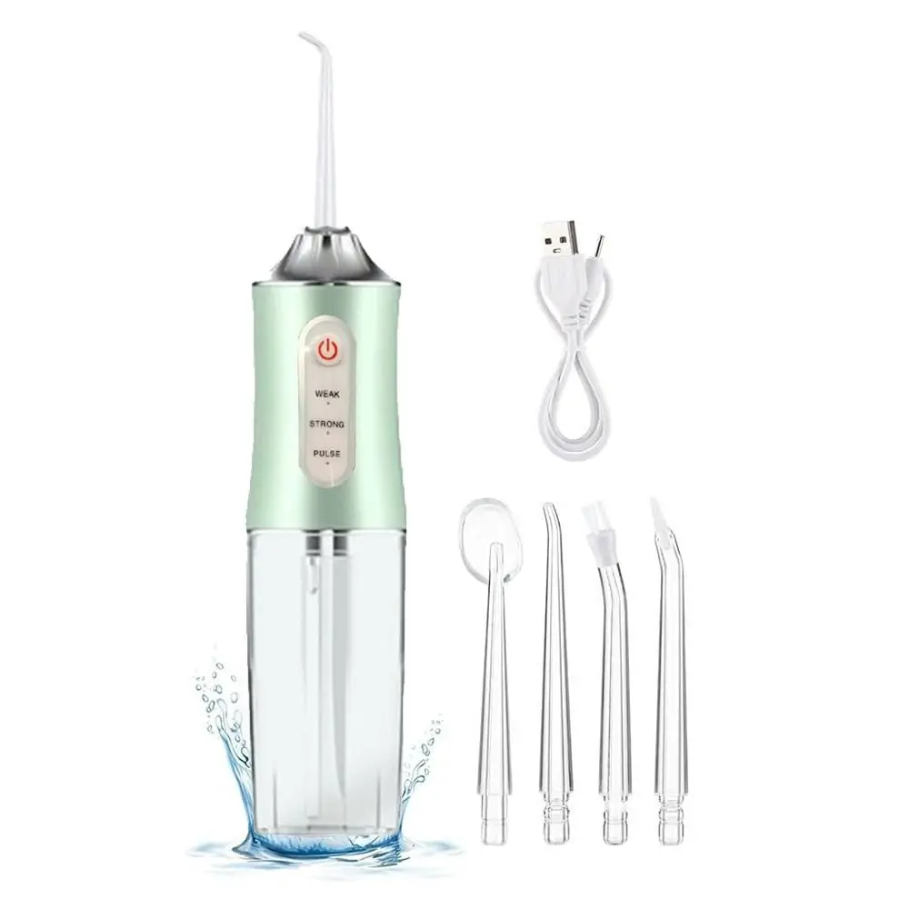 4 Jet Tip Electric Oral Irrigator 220ml 3 Modes Mouth Washing Machine USB Rechargeable Hygiene Dental Bed Sprinkler Travel