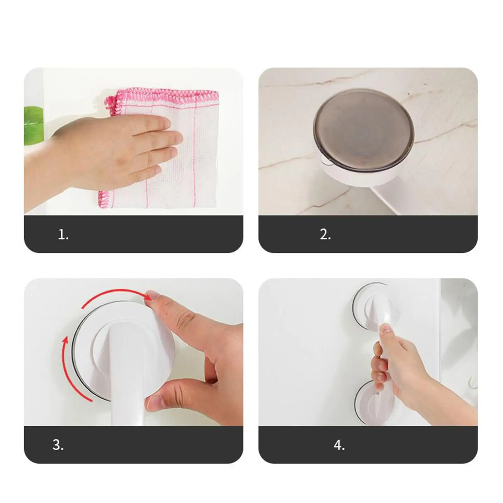 Suction Cup Handle Glass Door And Window Handles Removable Wall Handrail No Drilling Push Pull Helper Strong Vacuum Door Handle