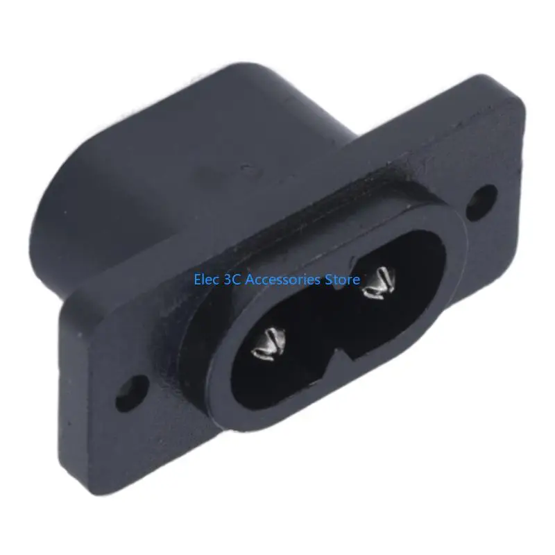 Y51A Efficient C8 Panel Mount Plug Adapter Functionality AC250V 2.5A 2Pin Plug