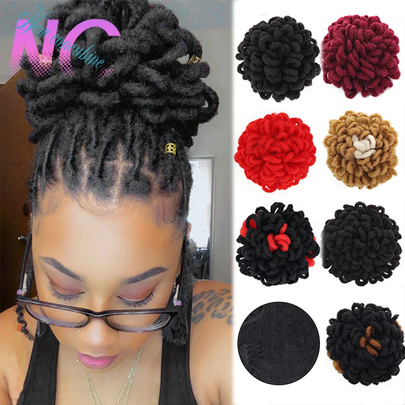 Nova concubina sintético rabo de cavalo chignon peruca clip on africano afro cabelo feminino cordão peruca bun rayon natural resistente ao calor bun