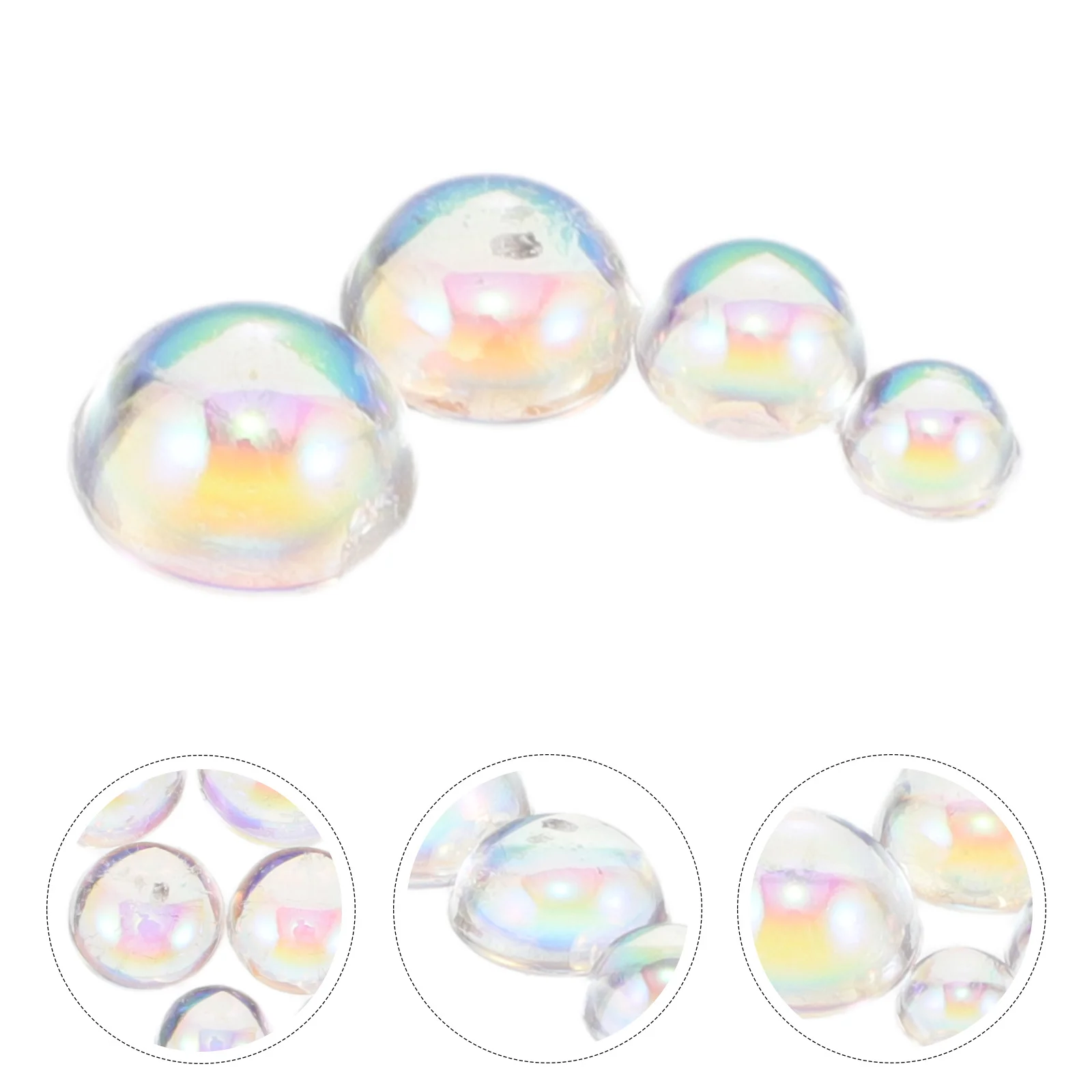 

1050Pcs Fake Water Droplets Resin Beads 3mm 4mm 5mm 6mm Dewdrop Charms Scrapbooking Card Making Embellishments