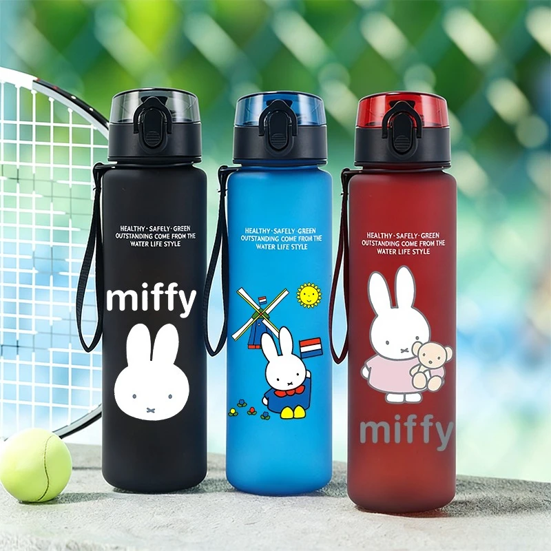 

650ml Miffys Drinking Water Cup Anime Portable Children's Cute Letter A-Z Outdoor Sports Large Capacity Water Bottle Gift New