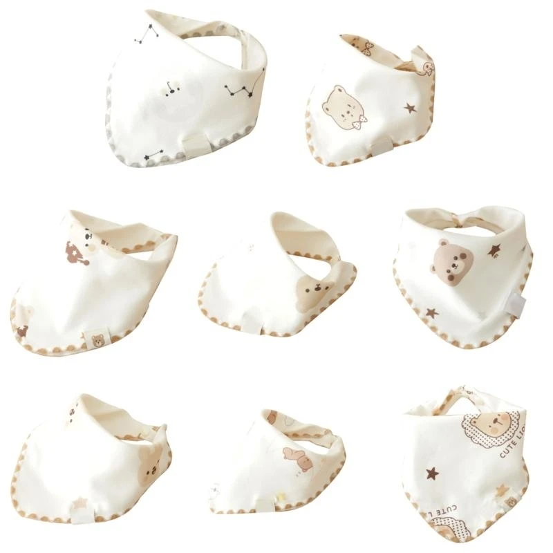 

Baby Bibs with Multi-pattern Cotton Baby Bandana Drool Bibs for Girls &Boys Muslin Bibs for Unisex Newborn/Infants G2TD