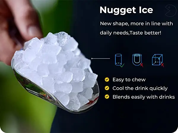 new arrival stainless steel countertop nugget Ice Maker WITH ICE DISPENSER Soft, chewable MARVELOUS ice at home ETL CE CB