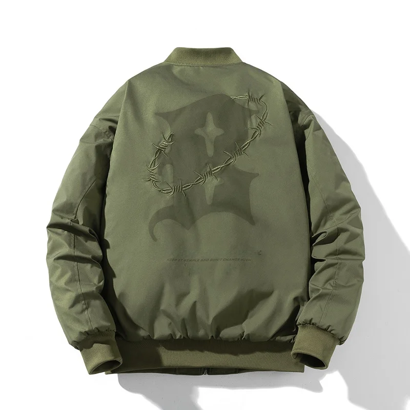

Спецодежда в стиле ретро, американский пилотный джет, тонкая весенне-осенняя верхняя одежда с вышивкой, мужское бейсбольное дизайнерское модное хлопковое пальто