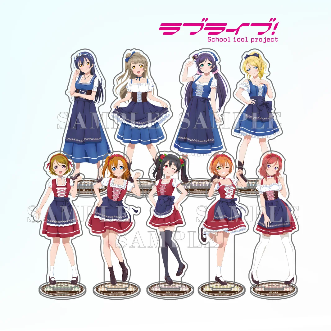 Anime Love Live!Bavarian Dirndl ver.15CM Acrylic Stand Keychain Hanayo/Honoka Desk Decor Gift for Anime Fans Gift