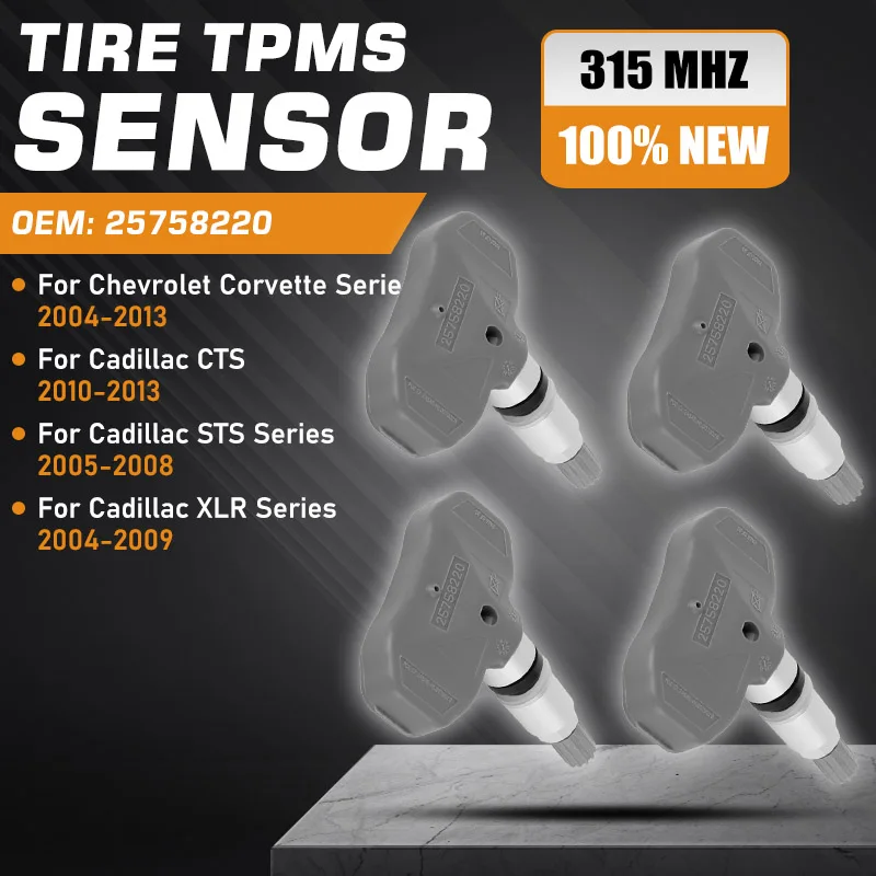 

Tire Pressure Sensor For Chevrolet Corvette 2004-2013 Cadillac CTS 2010-2013 Cadillac STS 2005-2008 TPMS Sensor 25758220 315 MHz