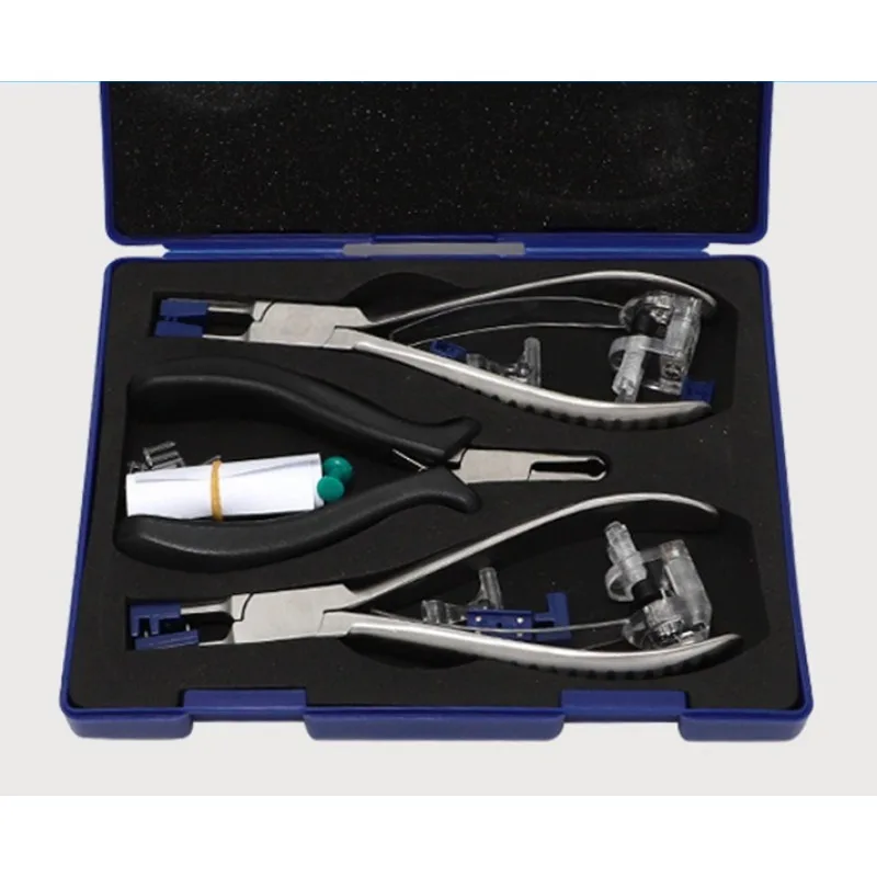 Rimless Eyeglass Processing Tool Kit, Eyewear Adjusting Pliers Accessories Set For Optical Shop Repair
