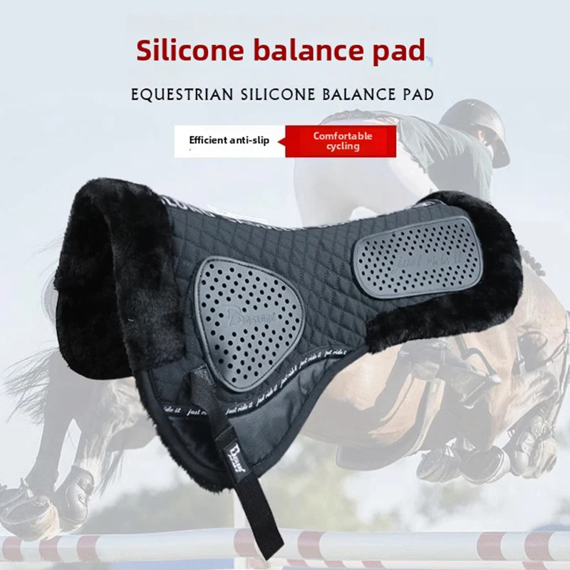 Baslong Equestrian Balance Pad Sweat Pad Shock Absorption Saddle Pad Anti-Backbeat Comfortable Soft Obstacle Course Non-Slip Pad Horse Equipment