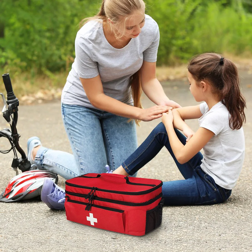 

Дорожная аптечка с запираемыми молниями, органайзер для бутылок с таблетками, дорожный аварийный комплект, органайзер для лекарств для домашних путешествий