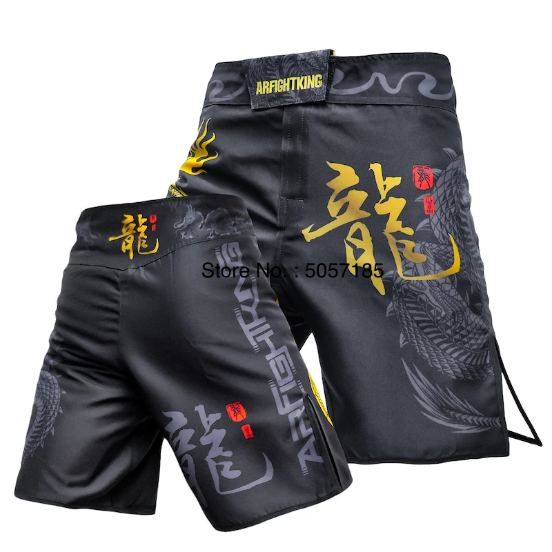 Shorts MMA Dargon Tiger Muay Thai Pants Men\'s Fight Shorts Martial Arts BJJ Grappling Kickboxing Cage Fighting Boxing Trunks