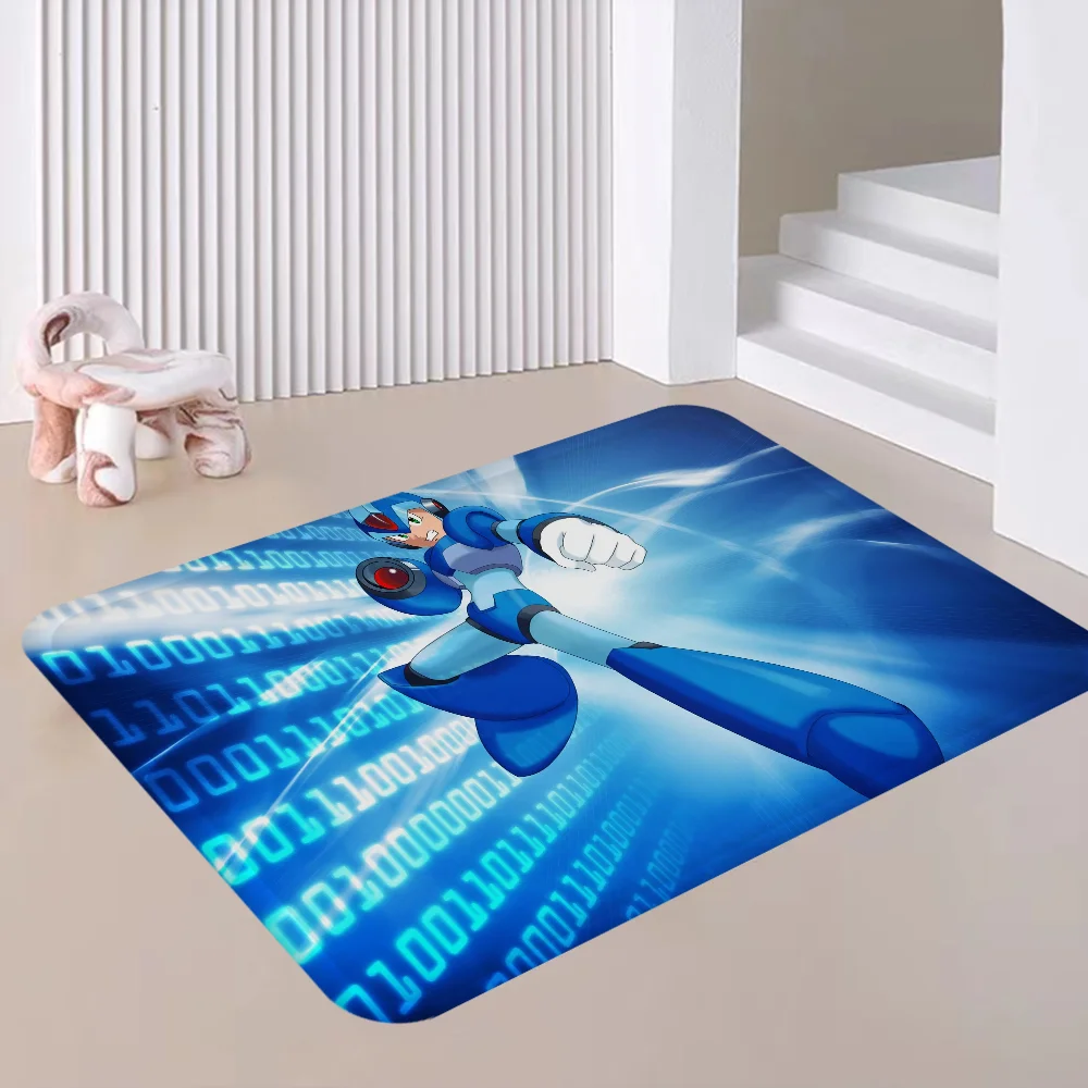 Rockman M-Megaman Movie Room Mats Washable Non-Slip Living Room Sofa Chairs Area Mat Kitchen Alfombra