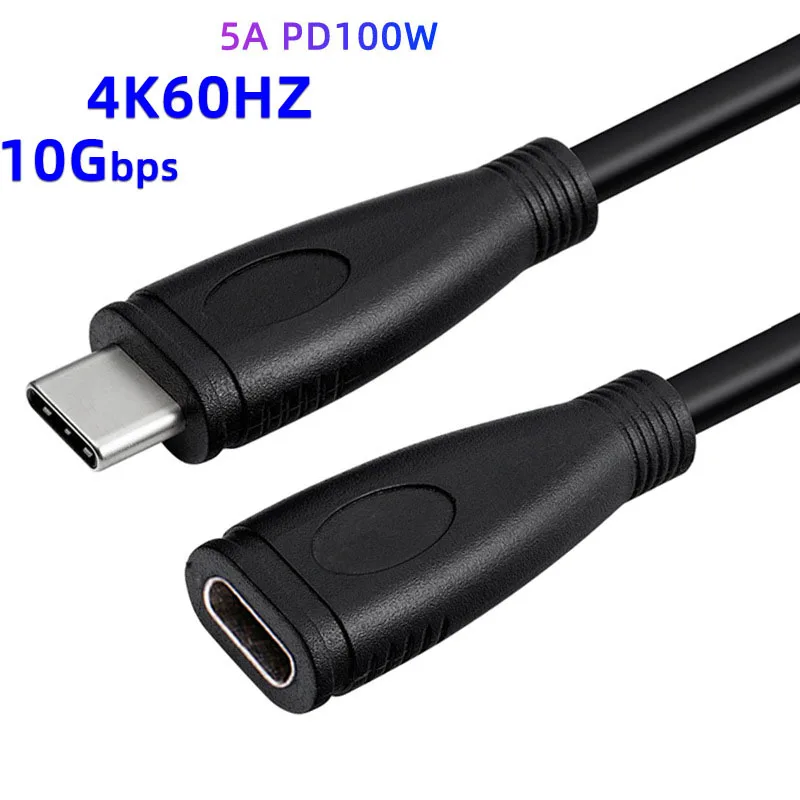 

Кабель-удлинитель USB 3.1 Type C штекер-гнездо 4k полнофункциональный 10 Гбит/с из ПВХ кабель-удлинитель для зарядки 5 а кабель для передачи данных