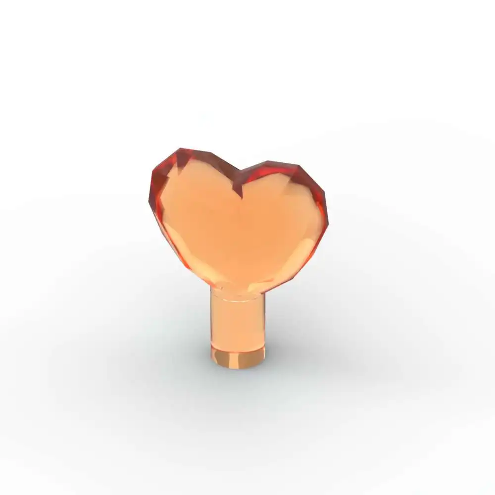 MOC 10PCS 15745 Rock 1x1 Jewel Building Blocks Kit Heart Shaped Handheld Bricks Particle Educational Toys Children Birthday Gift - 4