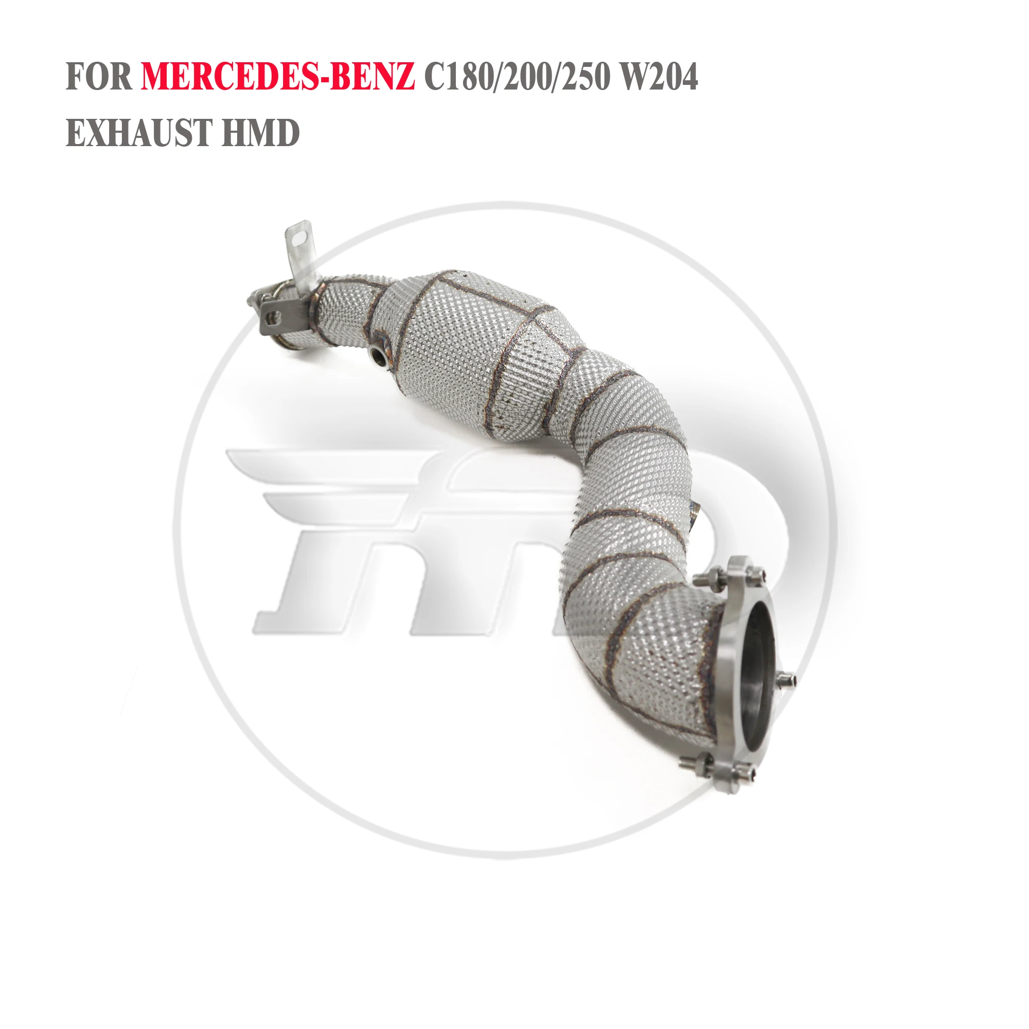 HMD Exhaust System High Flow Performance Downpipe for Mercedes Benz W204 C180 C200 C250 C260 2008-2014 Catted Catless Pipe