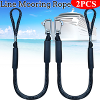 2PCS Dock Lines Elastic Marine Rope Bungee Cords Shock Ties for Kayak Watercraft Jet Ski Pontoon Canoe Power Boat Accessories