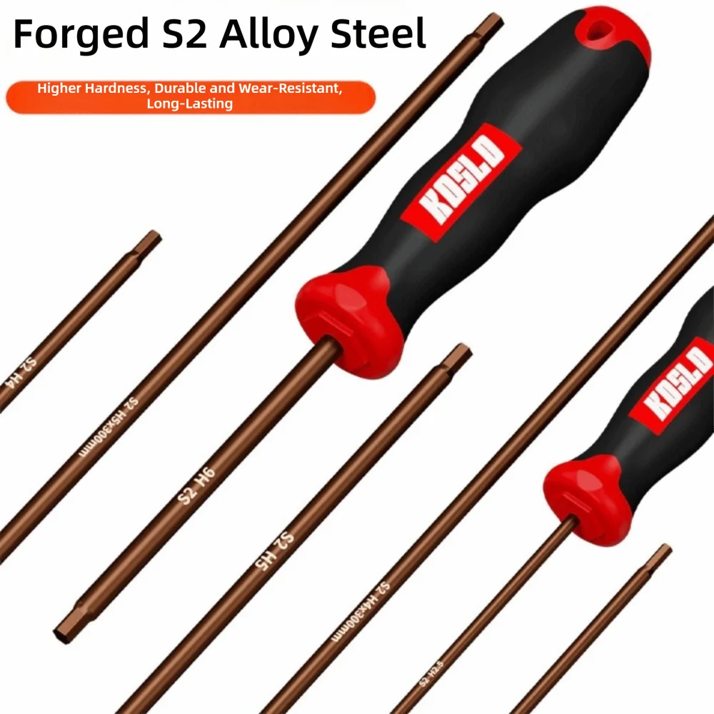 New Internal Hex Hexagonal Screwdriver Extended Length Straight Shank Maintenance Tool H2.5/4mm Hexagonal Wrench